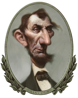 the goal of caricature abe lincoln