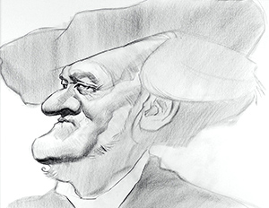 Court Jones' shading process for Sebastian Krüger's Richard Wagner caricature