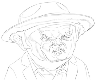 John C Reilly caricature layin