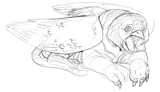 mouth open griffin